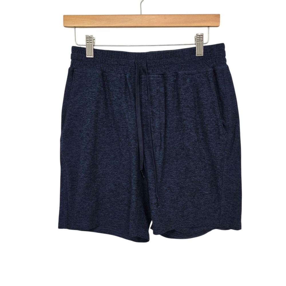 Outdoor Voices CloudKnit Shorts 7" Mens Small Navy Blue Heathered‎ Drawstring